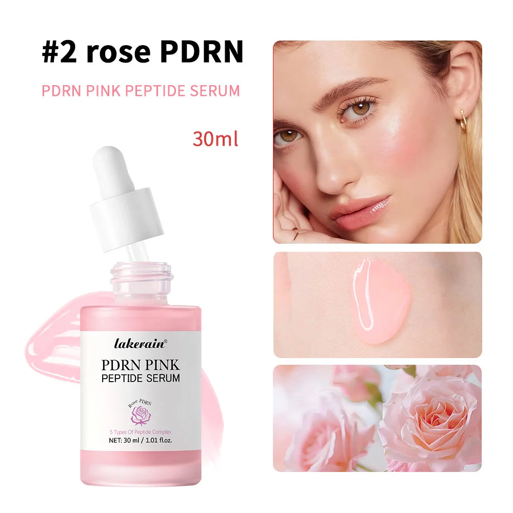 30ml Salmon PDRN Pink Peptide Glow Facial Serum Dark Spot Care Even Skin Tone Enhance Elasticity Smoothing Firming