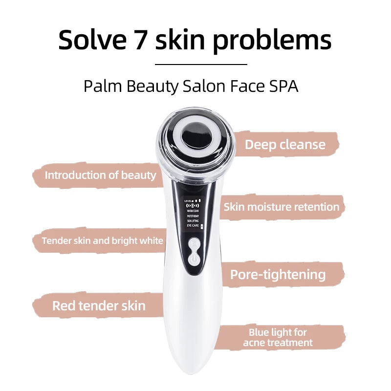 EMS Microcurrent Facial Beauty Device Electric Facial Massager Portable Skincare Tool for Daily Facial Tightening Care