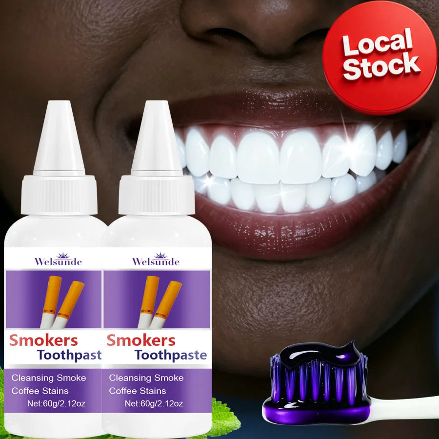 2 Packs Whitening Teeth Toothpaste, Gently Reduce Smoke & Coffee Stains, Toothpaste for Deep Cleaning & Brighter Smile, Purple Remineralizing Hydroxyapatite Toothpaste, with Minty Fresh Breath, Gentle on Gums, Ideal Oral Hygi