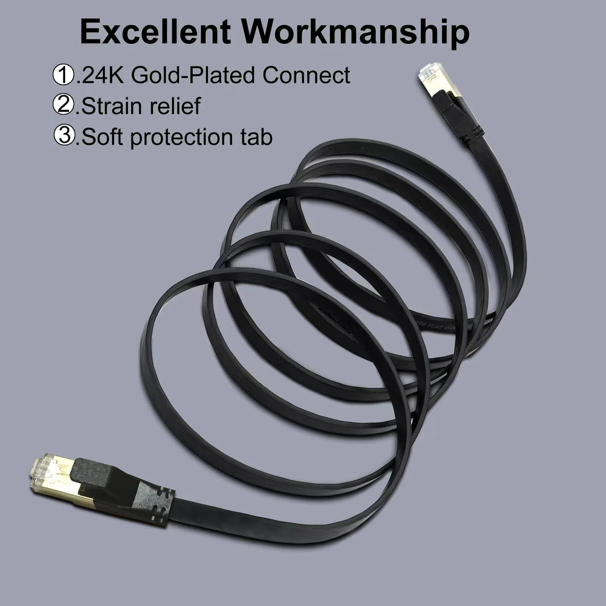 40Gbps Cat8 Ethernet Cable RJ 45 10 15 20 Meter Cat 8 2000MHz High Speed Internet Flat Network Cable 0.5m 5m 3m 2m 1m 10m RJ45