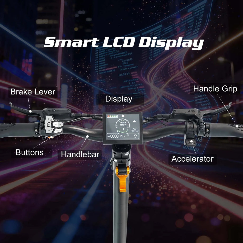 Foldable Electric Scooter for Adults, Motor 3000W*2, 50V 23Ah Battery, Long Range 50-70 Miles, 10" Off-Road Tires, High Power Commuter Scooter