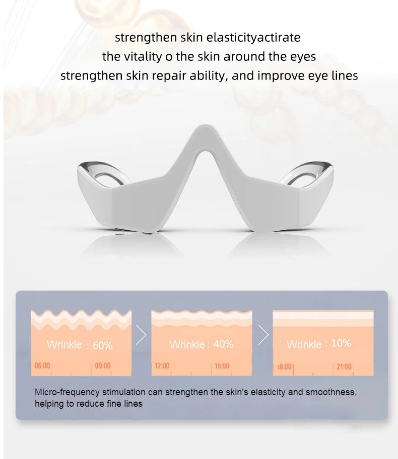 Beauty Device Eye Massager Relieves Eye Fatigue Eyes Massage Glasses Eye Fatigue Relief Massager Under-Eye Glasses Massager