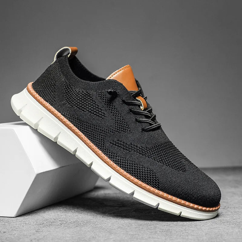 Men's Sneakers Casual Breathable Flat Shoes Outdoor Light Comfortable Anti-Slip Sports Walking Shoes