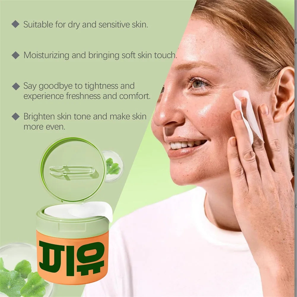Korean Skincare Anti-Aging Dark Spot Wrinkle Minimizing Toner Pads with Centella Asiatica Niacinamide Exfoliation Pads