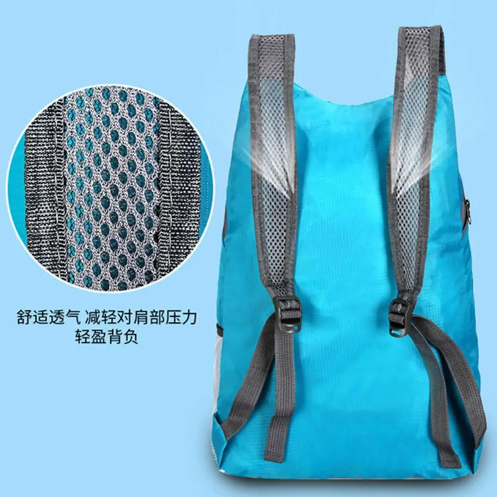 Folding Backpack Waterproof Lightweight Travel Storage Bag Hiking Sports Large Capacity Portable Outdoor Bag