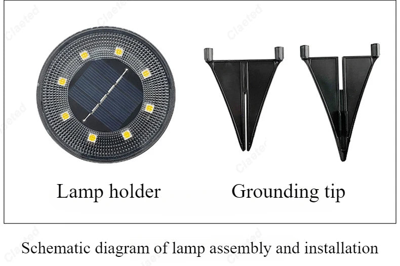 New LED Solar Lawn Light IP68 Outdoor Waterproof Outdoor Courtyard Step Garden Garden Atmosphere Decorative Lighting