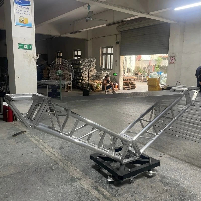 Removable aluminum alloy outdoor performance triangular square booth