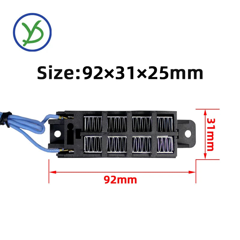 2Pcs 12V~220V 50W~200W Incubator Heater PTC Electric Heater Ceramic Air Heater Heating Element 54B2 95*31mm