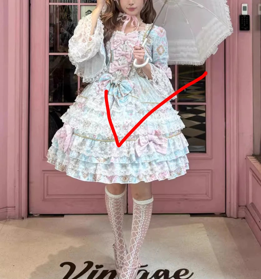 Original Design Lolita Sweet Long Sleeve OP Dress Women Autumn Super Fairy Cute Bow Birthday Party Girls Princess Dresses