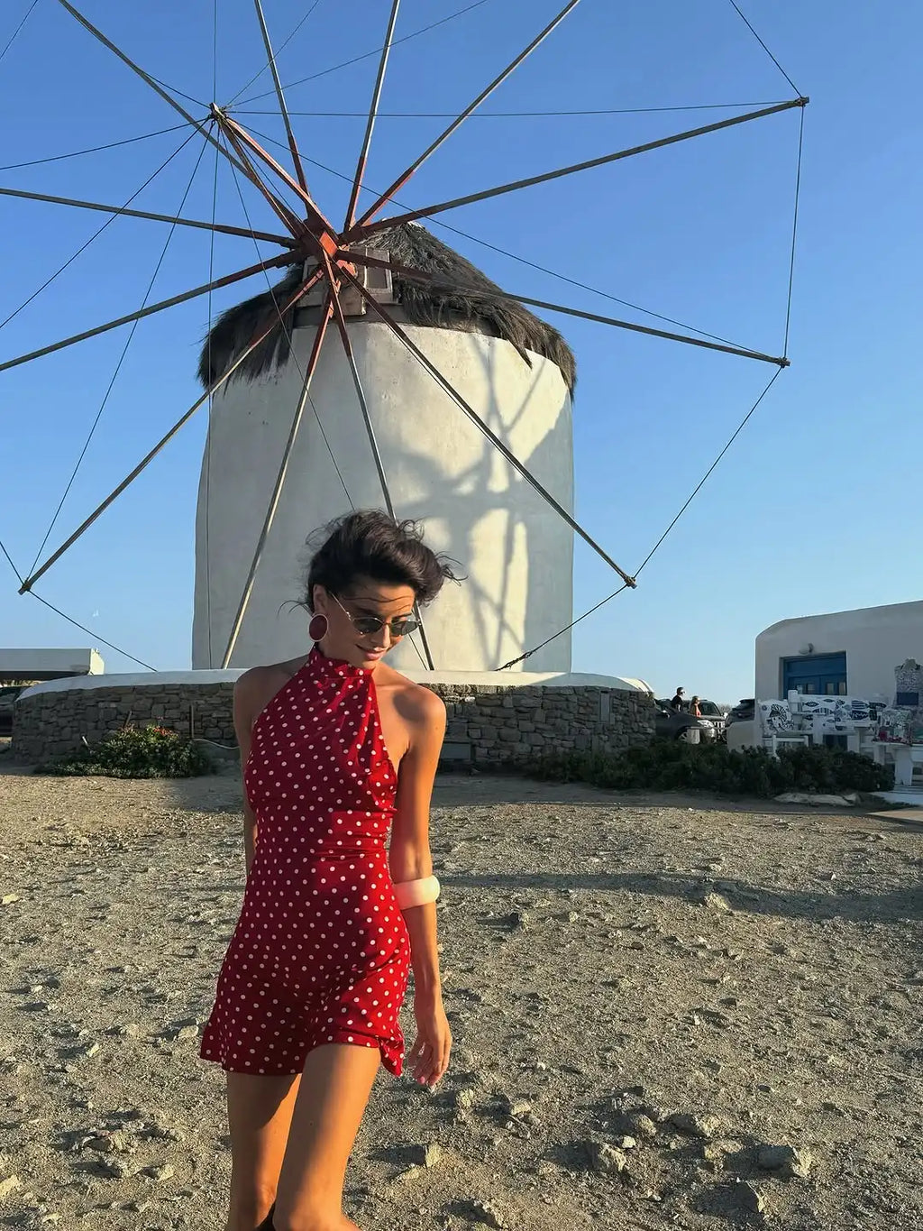 Retro Backless Polka Dot Halter Dress Women Sleeveless Off Shoulder Lace Up Slim Mini Dresses Lady Holiday Party Vestidos 2026