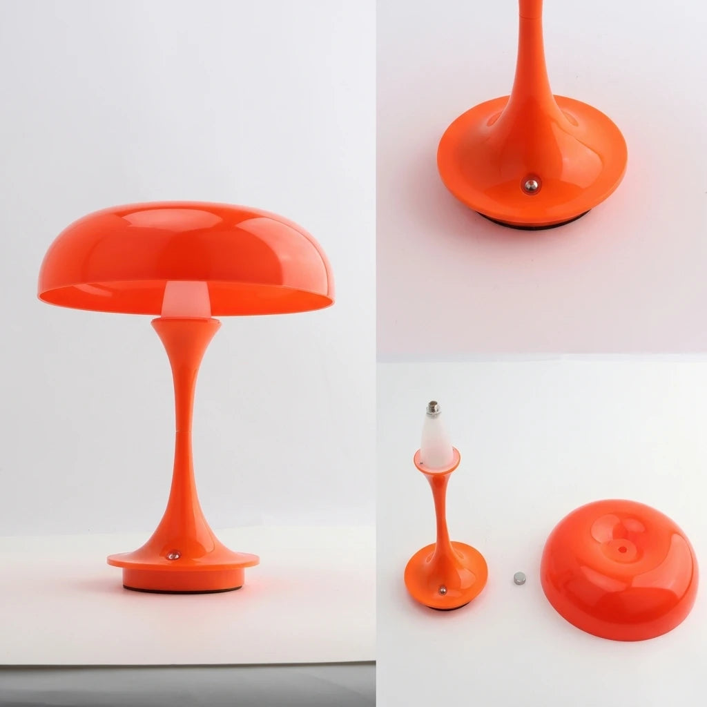 Mushroom Table Lamp Touch Control 3 Color Dimmable Unique Mushroom Lamp USB Charging LED Night  Lamp for Bedroom Office Bedside