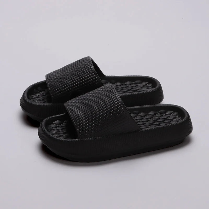 Women's Thick Platform Cloud Slippers EVA Soft Sole Pillow Slides Summer Beach Flip Flops Women Non Slip Bathroom Home Slippers