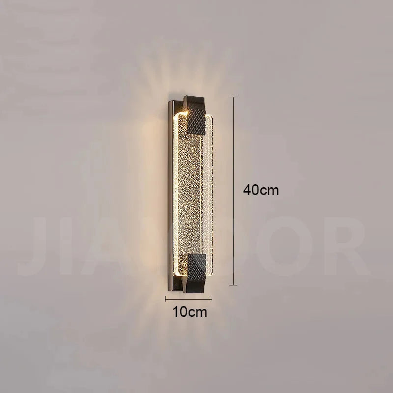 Luxury Wall Lamp Modern Gold Black LED Lamp TV Background Light Bedroom Bedside Living Room Decoration Indoor Light Bedside Lamp