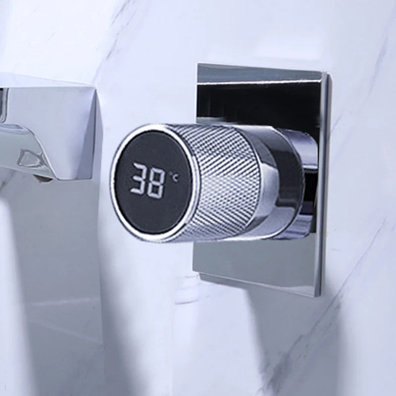 BECOLA Solid Brass Polished Chrome Or Black Single Handle 1-3 Way Wall Mount Bathroom Shower Mixer Control Valve