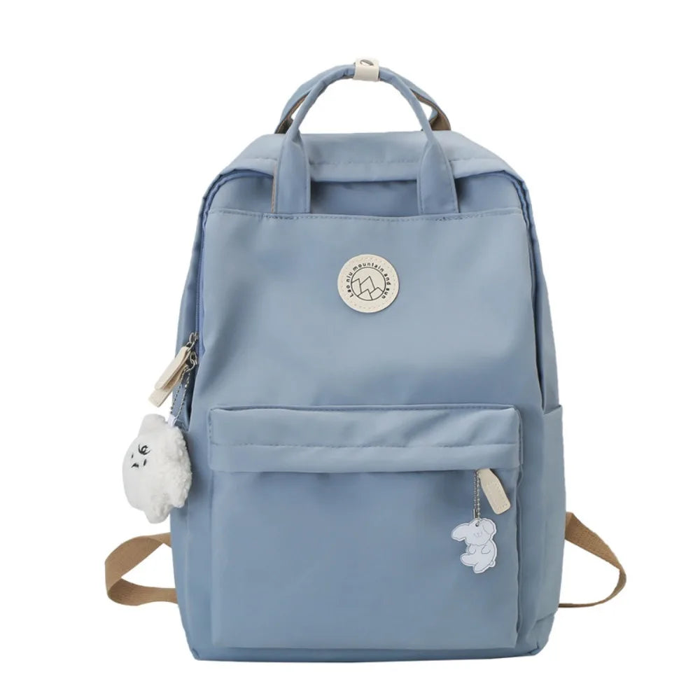Lightweight Waterproof Women Backpack Large Capacity Solid Color Travel Backpack Nylon Ergonomic Laptop Book Bag For Teenagers