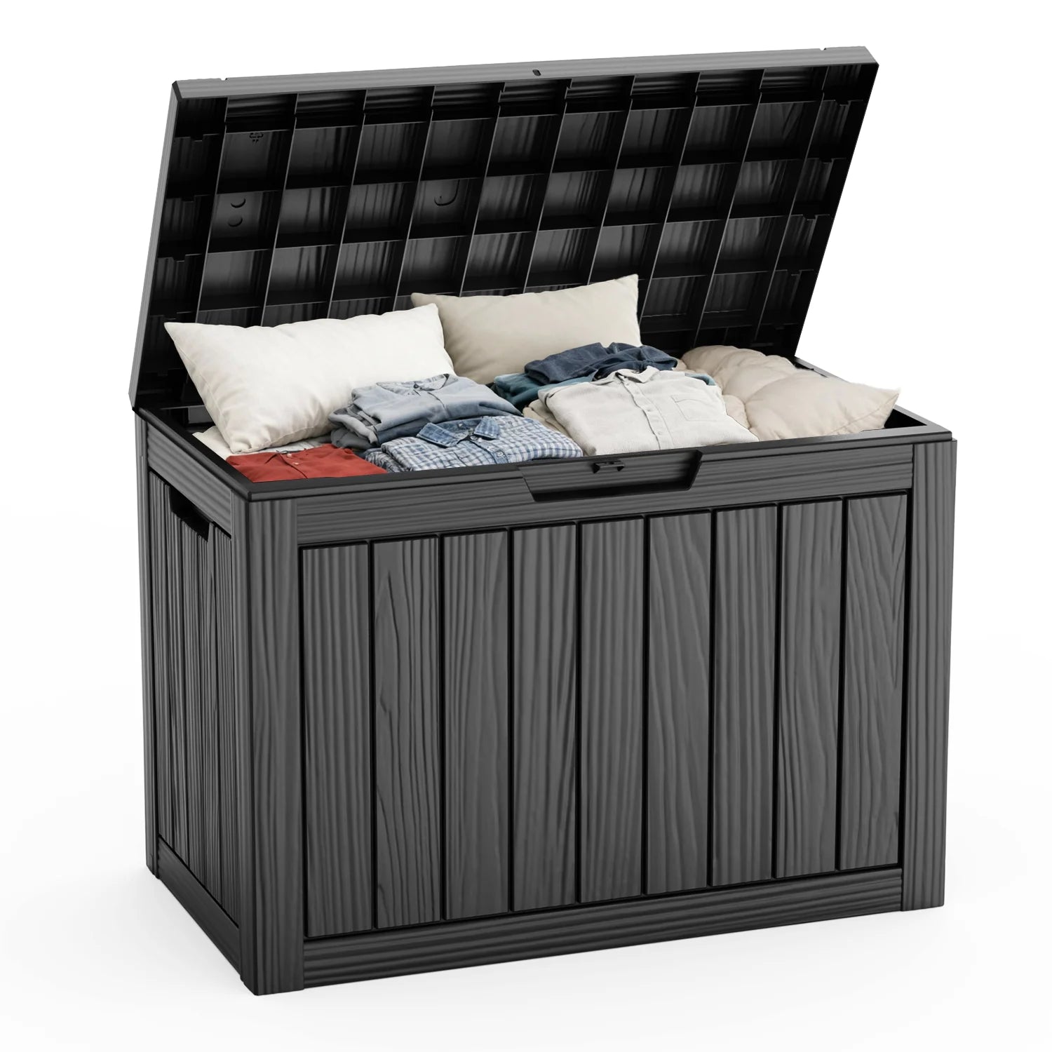 45Gallon Waterproof Outdoor Storage Box,Resin Deck Box,Lockable Outside Storage Box Container for Patio Furniure