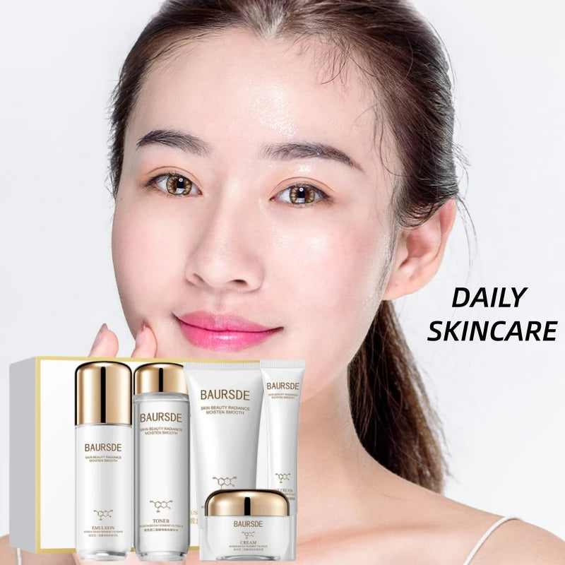 Bosein Retinol Skincare Five-Piece Set, Including Cleansing Balm, Essence Water, Eye Cream, Essence Lotion, and Essence Cream, Contains Skin-Friendly Ingredients Such as Bosein, Niacinamide, Centella Asiatica Extract, with a