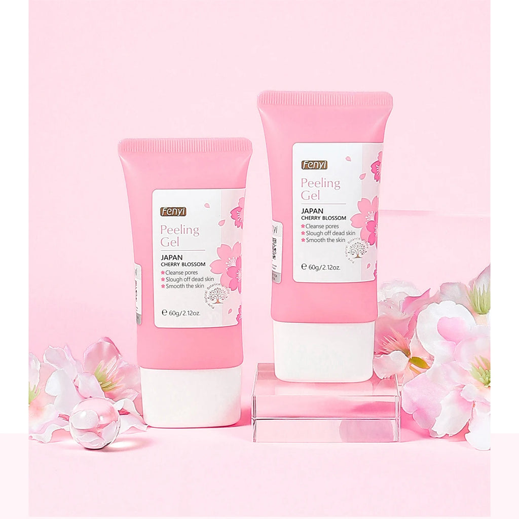 Cherry Blossom Exfoliating Gel Deep Cleaning Moisturizing Tender Face Body Cleansing Repair Facial Scrub Skin Care Products 60g