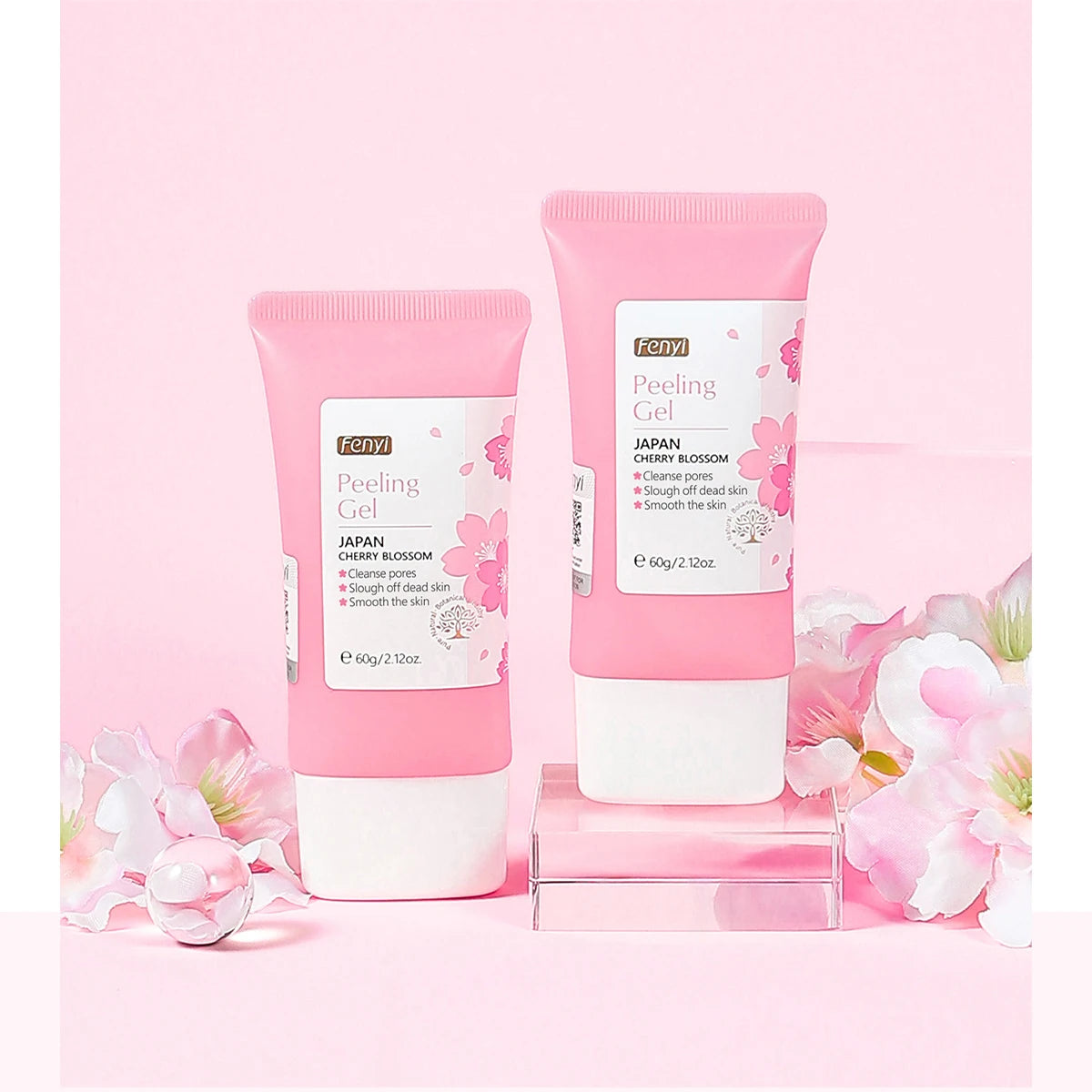 Cherry Blossom Exfoliating Gel Deep Cleaning Moisturizing Tender Face Body Cleansing Repair Facial Scrub Skin Care Products 60g