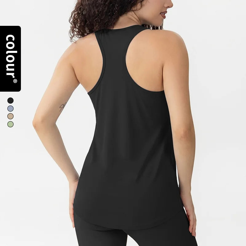 Summer Plus Size Women Loose Quick Dry Tank Tops Breathable Backless Sleeveless Running Gym Fitness Singlet Vest Ropa De Mujer