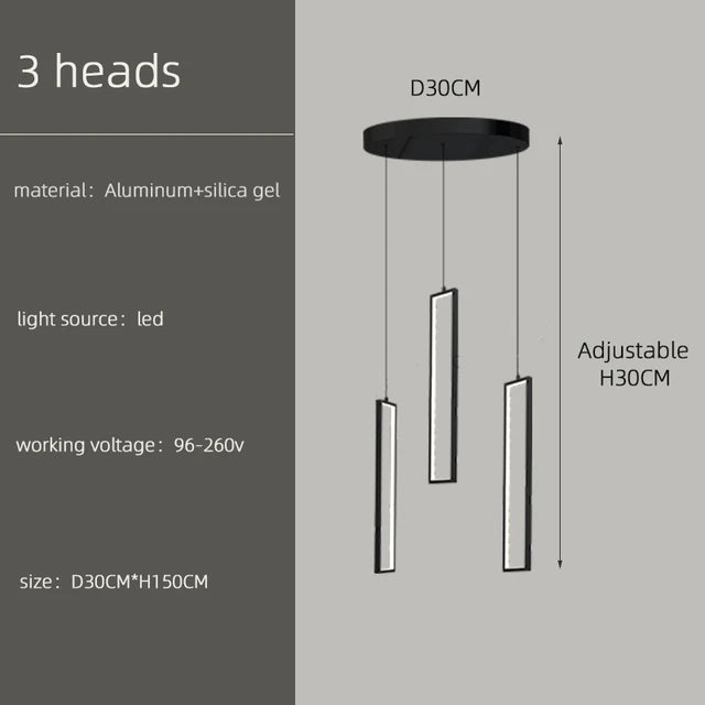 Stairs Lighting Led Ceiling Light Pendant Lamp For Dining Room Living Room Chandelier Modern Pendant Hanging Lamps For Ceiling