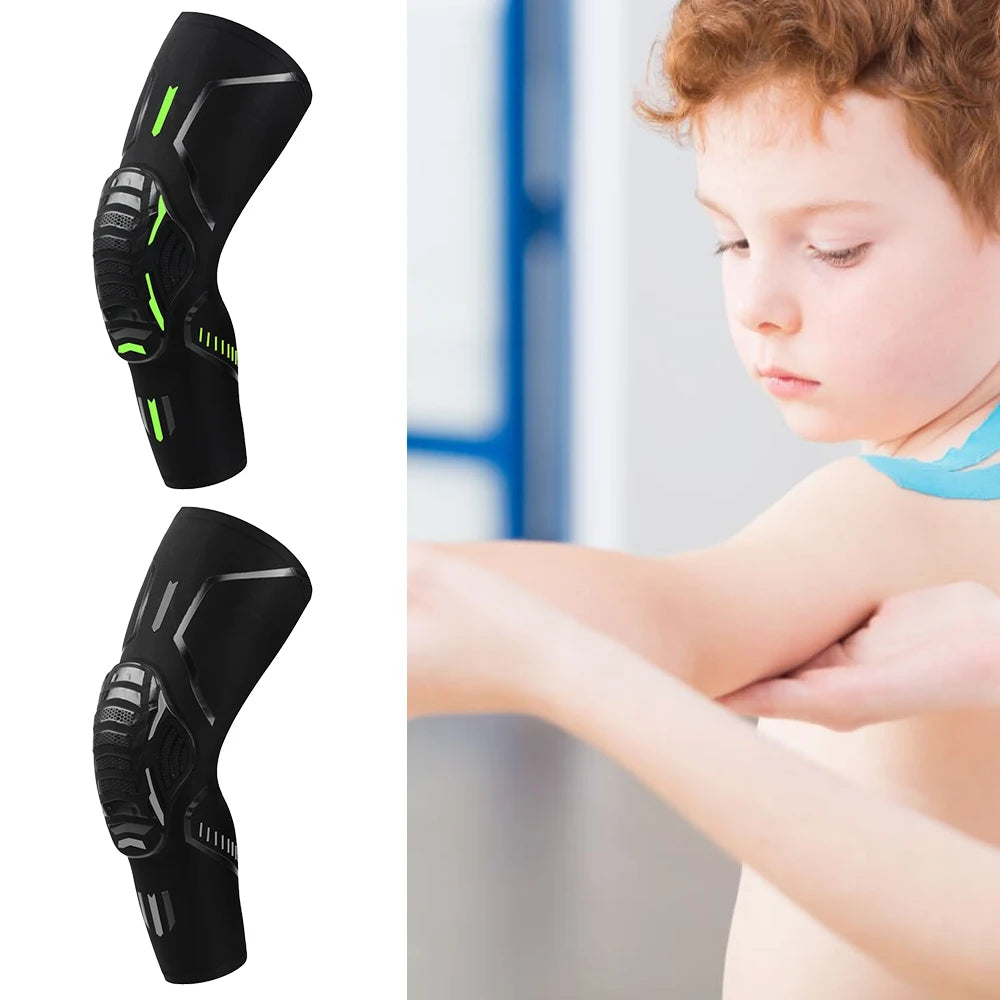 1Pcs Kids Arm Elbow Sleeve Pads 5-15 Years Children Youth Sports Compression Protective Elbow Guard for Volleyball, Basketball