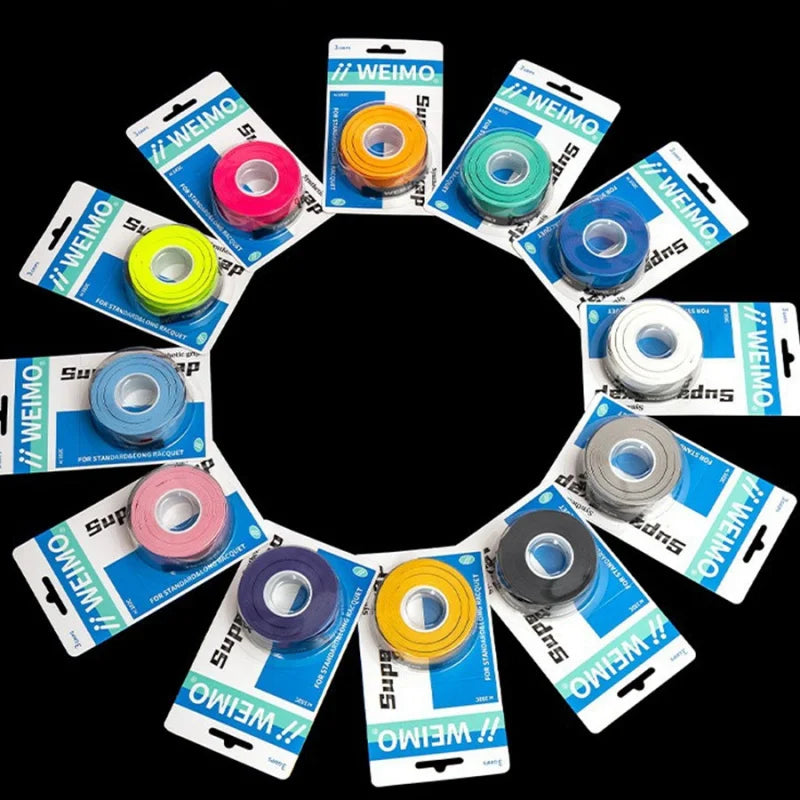 1 box badminton racket handle rubber non-slip handle cover wrap grip strap sweat absorbent tennis racket