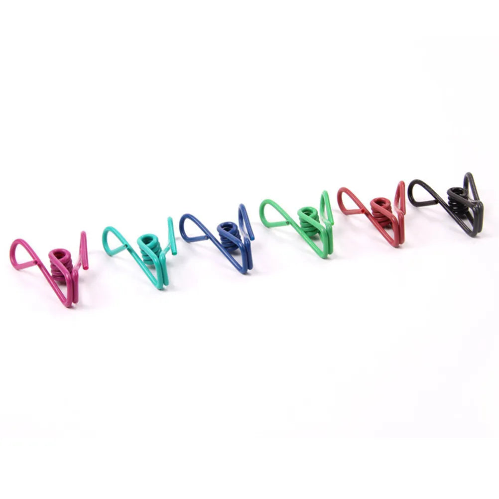 10pcs Multi-Purpose Colorful Clothespins Rust-Resistant PVC Coated Steel for Laundry Photo Organizing Kitchen