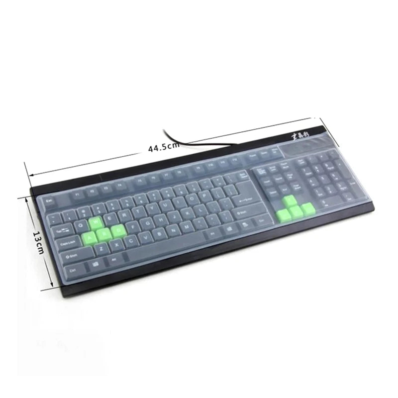 NEW SALE Universal Dustproof Silicone Desktop Computer Keyboard Cover Skin Protector Film Cover Keyboard Film