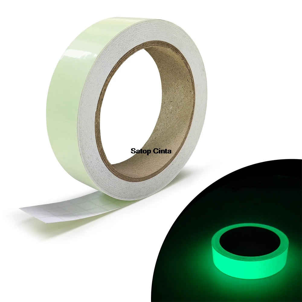 5M Green Luminous Safety Warning Strip Glow In The Dark Tape Self-Adhesive Stickers For Stage Stair Steps Home Marking Exit Sign
