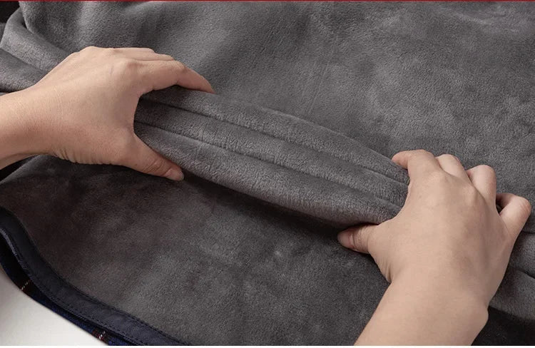Thickened Fleece Winter Warm Shirt Men's Long Sleeve Plaid Casual Style Dad Clothes Comfortable Breathable Casual Shirt