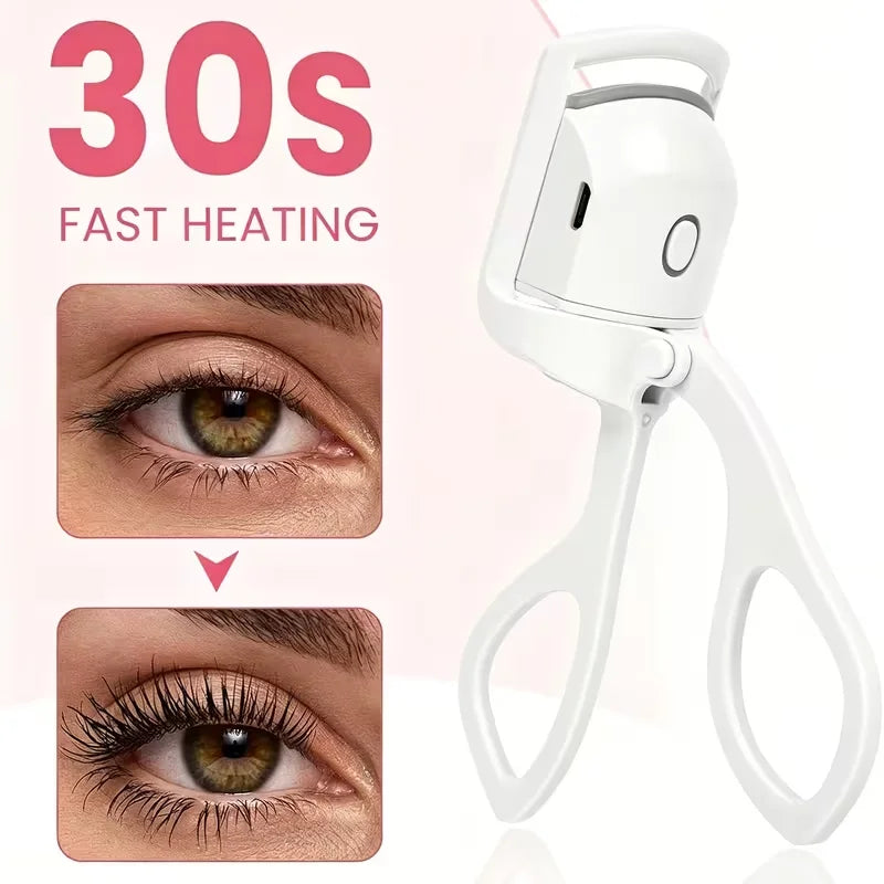 USB Heated Eyelash Curler Quick Heating Long Lasting Curling Effect Beauty Makeup Tool