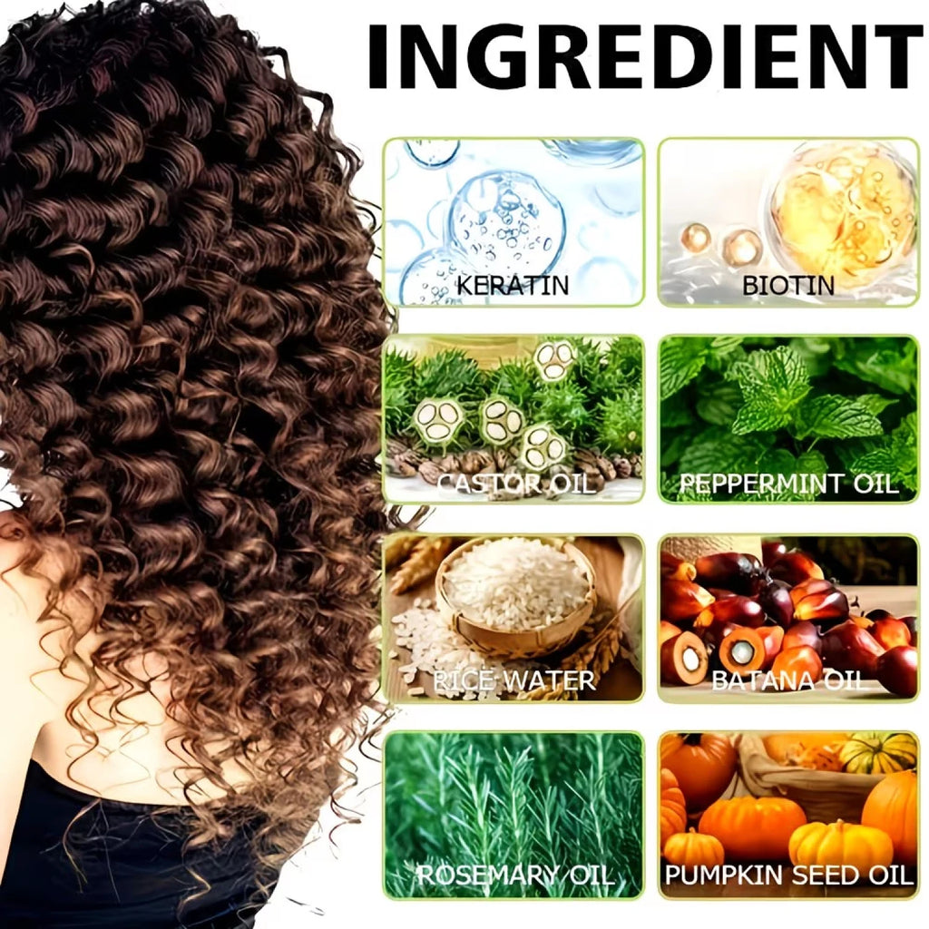 Curl Defining Cream with Rosemary & Castor Oil, Biotin & Keratin for Smooth Hydrated Curls