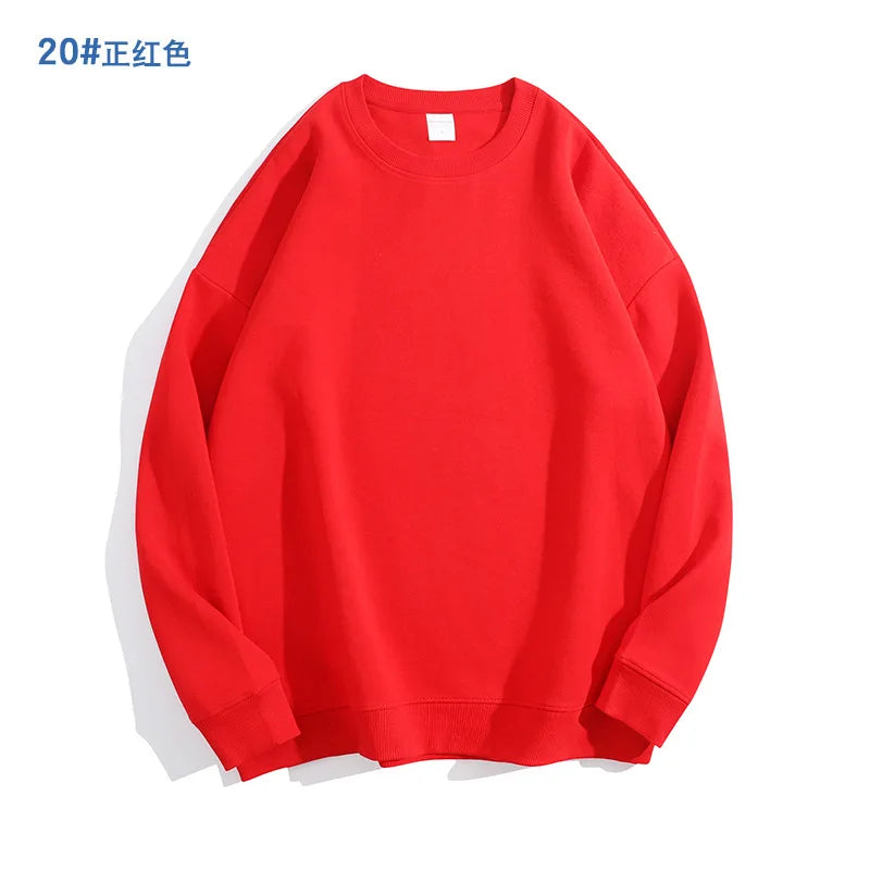 Spring Oversize Sweatshirts for Women O Neck Cotton Solid Hoodie Long Sleeve Tops Loose Women's Pullovers Fashion Streetwear