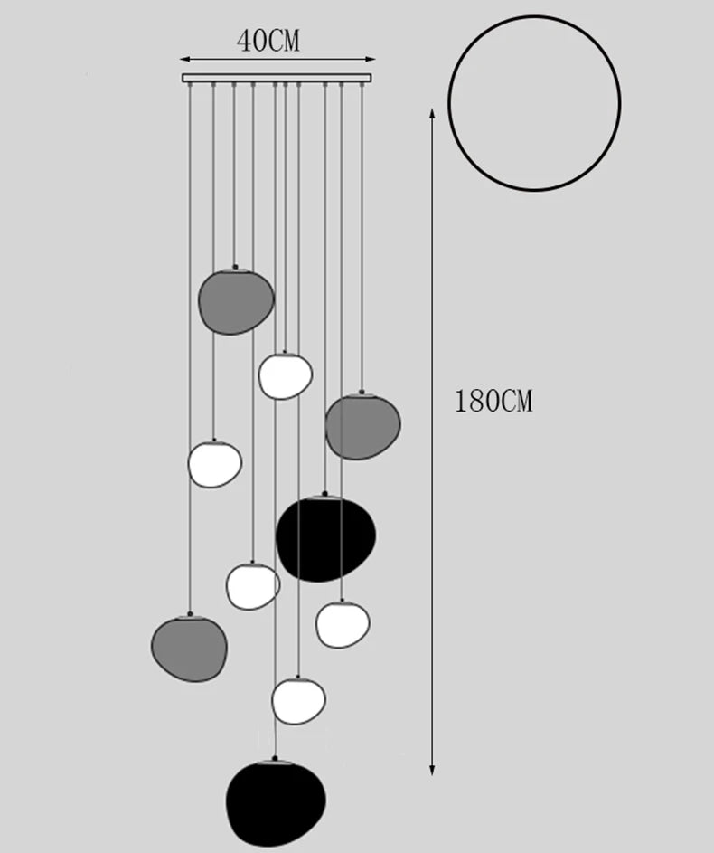 Modern Stair Chandelier Pendant Lights Indoor Lighting Ceiling Lamp Hanging Light LED Chandeliers for Living Room Indoor Lightin