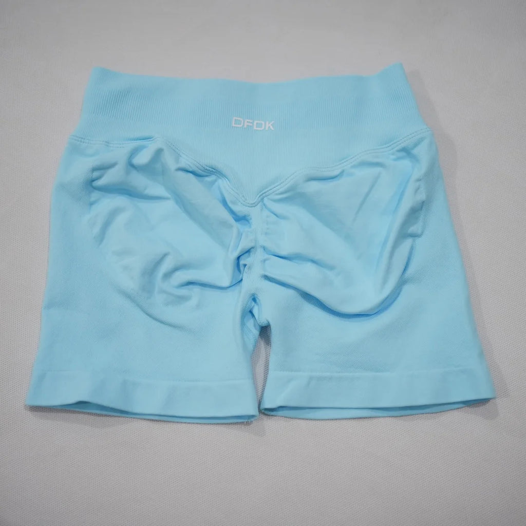 DFDK 2026 New Women Scrunch Butt Yoga Shorts High Waist Hip Lifting Push Up Squat Proof Sports Shorts Gym Workout Running Fitnes
