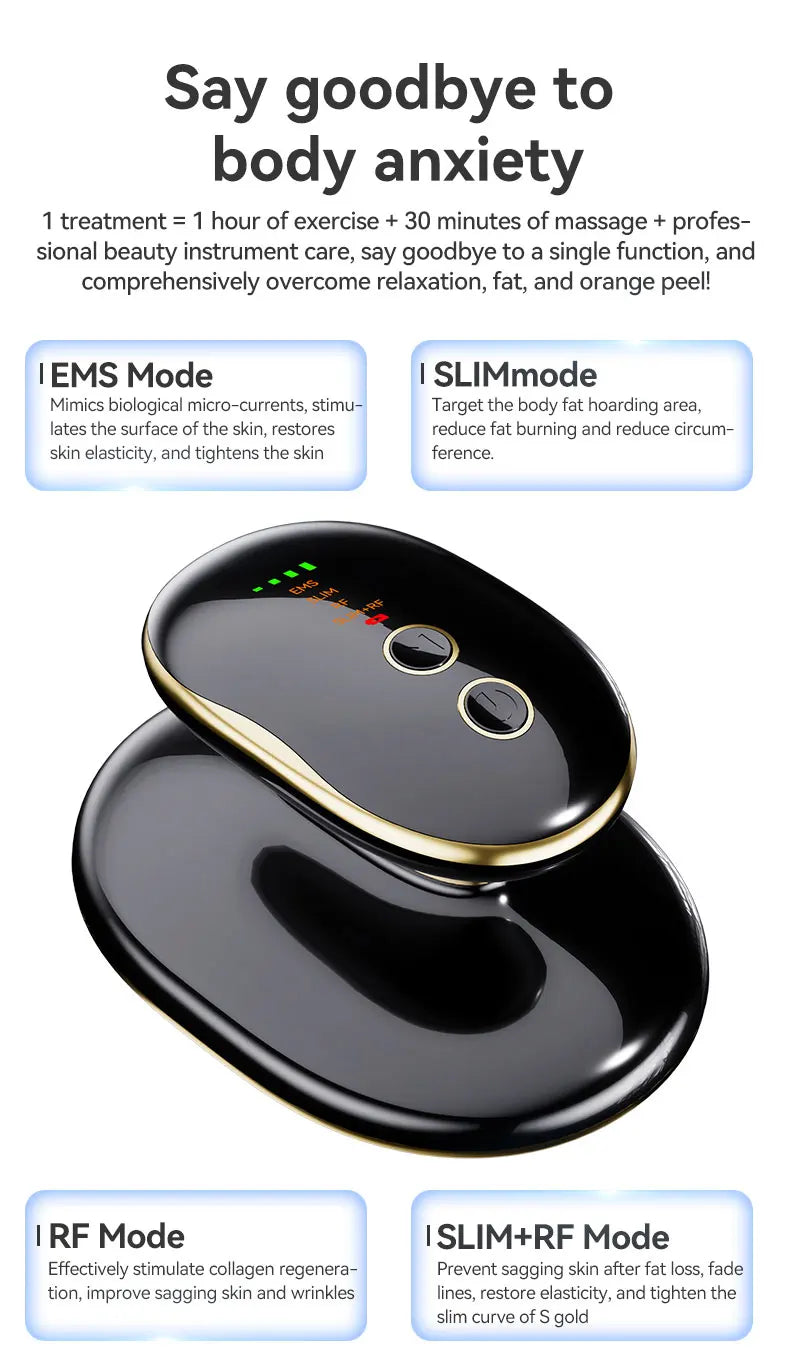 Multifunctional Beauty Shaping Massager ， 4-Color LED Light, Skin Tightening, EMS Microcurren Fat Burning Massage， for Face&Body