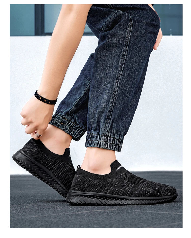 Men Vulcanize Shoes Mesh Men Shoes Lightweight Comfortable Men's Sneakers 2025 Autumn Fashion Slip on Flats Shoes Male Loafers