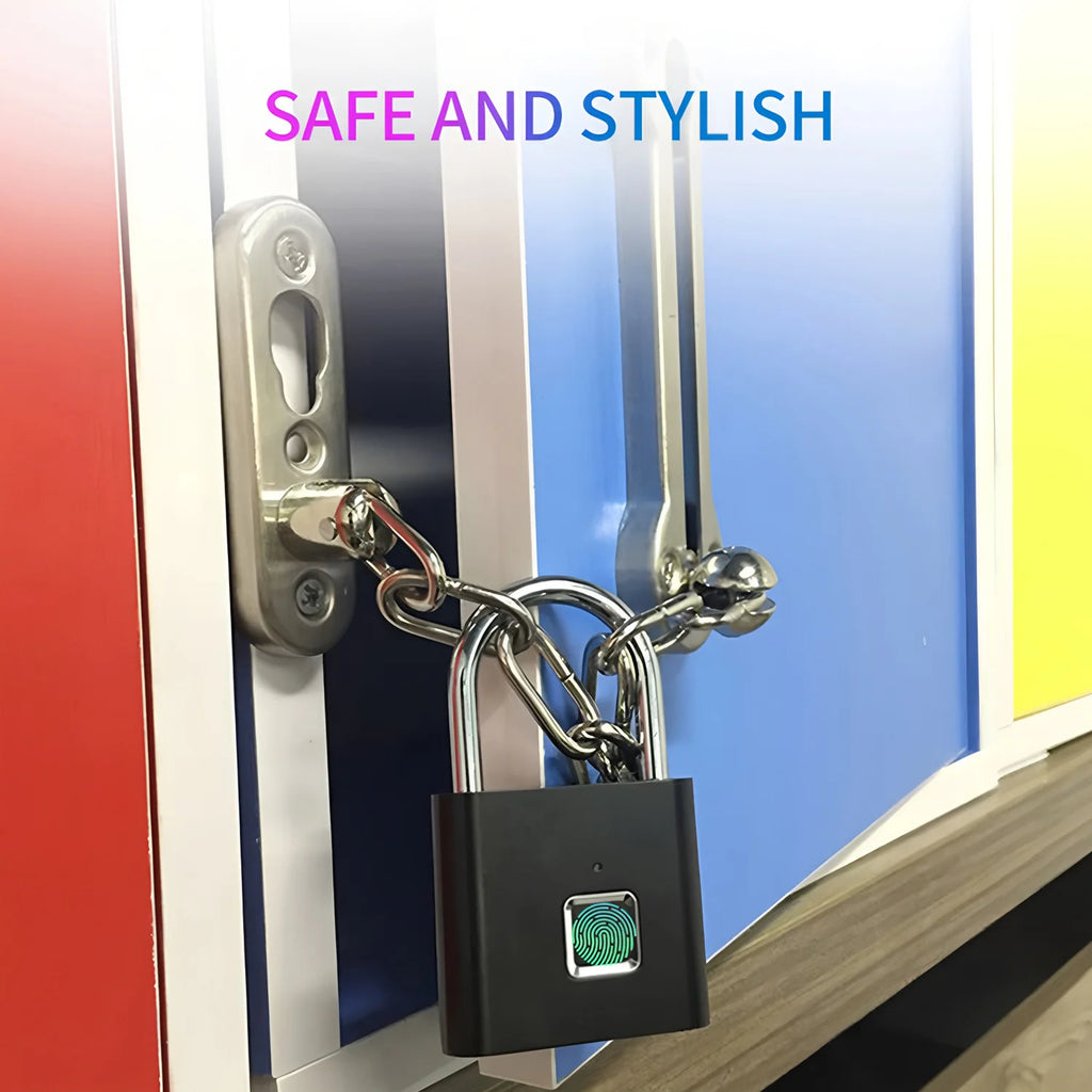 Fingerprint Lock Keyless USB Charging Smart Padlock Anti-theft Zinc Waterproof Door Lock 0.2sec Unlock Portable Door Lock