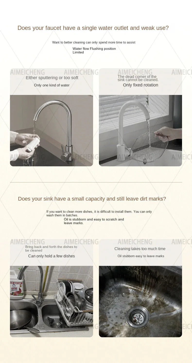 Hot Selling Stainless Steel Waterfall Kitchen Sink With Knife Holder Digital Display Faucet Set Embossed Extra Large Single Slot