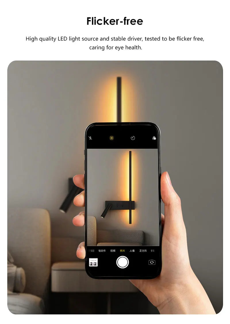 Modern LED Wall Lamps with Switch for Bedroom Indoor LED Wall Lights with 350° Rotatable Spotlight for Kitchen Dinning Room Home