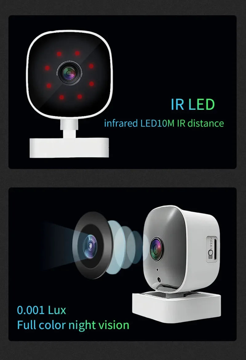 Lenovo Window-mounted Security Wifi Camera Stick-on Glass Remote Monitoring Smart Phone Window-mounted Card Camera Night Vision