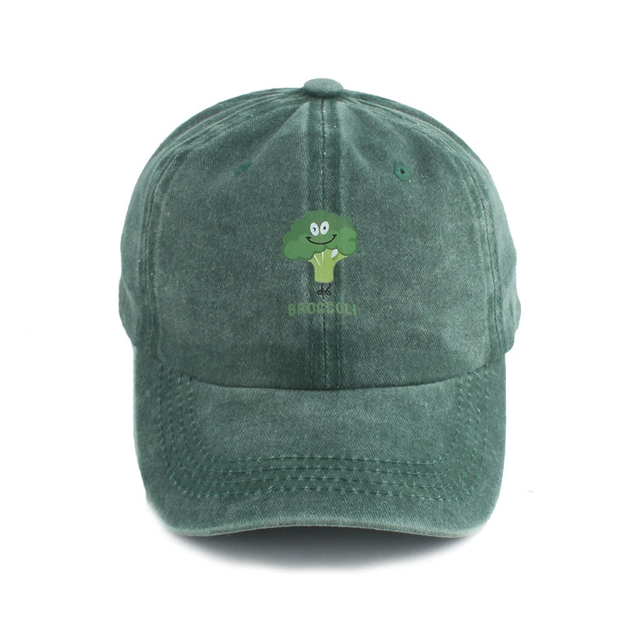 Kids Cartoon Adjustable Baseball Cap Baby Girl Boy Summer Washed Denim Sun Protection Snapback Cap Cute Sun Hats Children 3-7Y