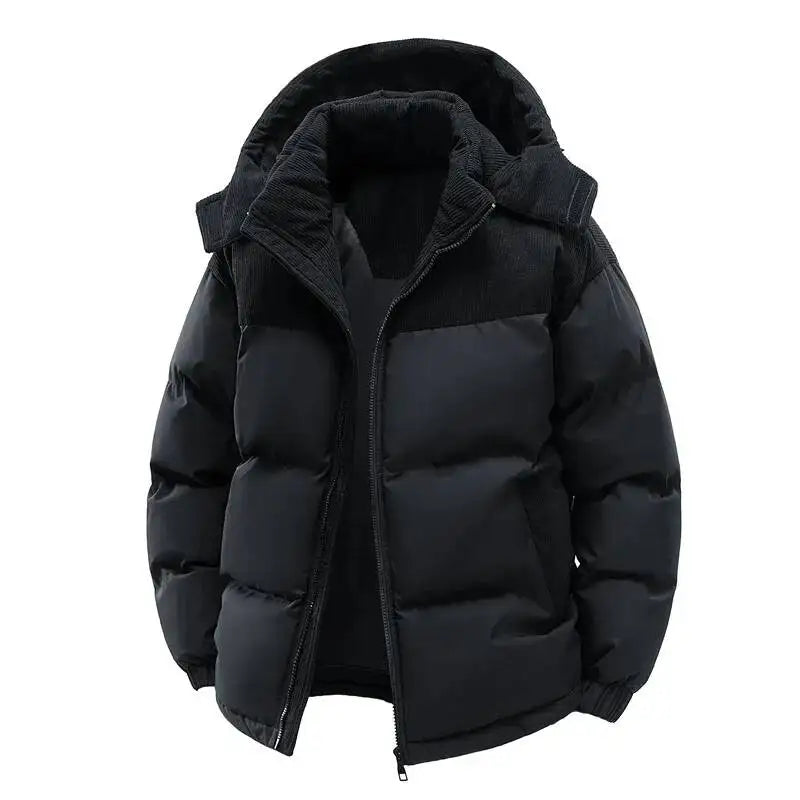Men's Winter Thickened Cotton-Padded Jacket With Fleece Warm Cold-Proof 2025 Trendy Cotton-Padded Coat For Men
