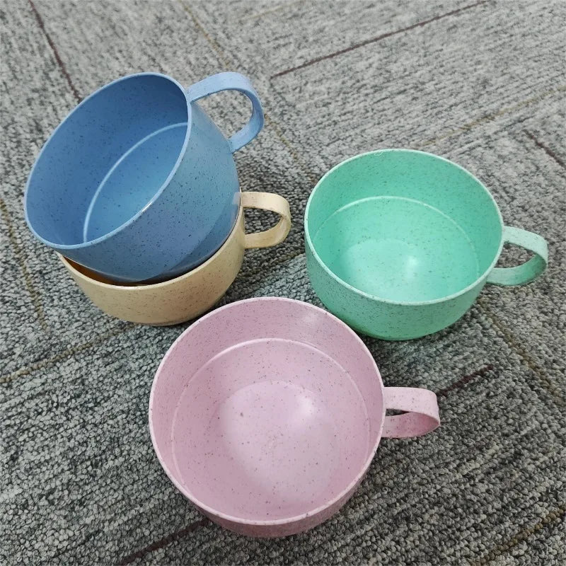 4pcs/set, Multi-functional Minimalist Coffee Drink Cup, Portable Colorful Cup, Simple Large Drink Cup