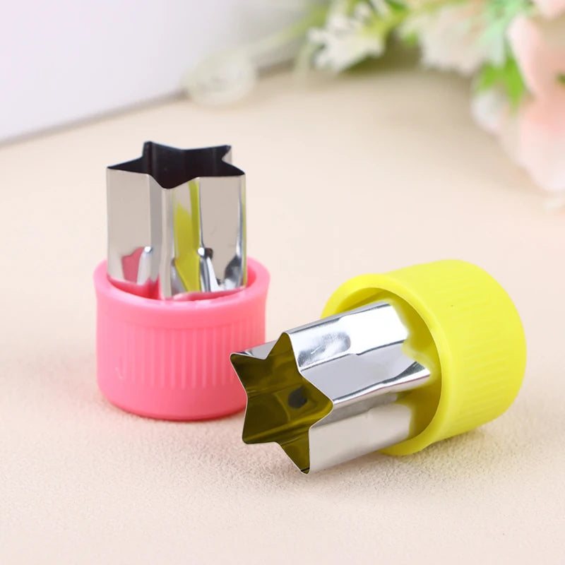 3PCS Star Heart Shape Vegetables Cutter Plastic Handle Portable Cook Tools Stainless Steel Fruit Cutting Die Kitchen Gadgets