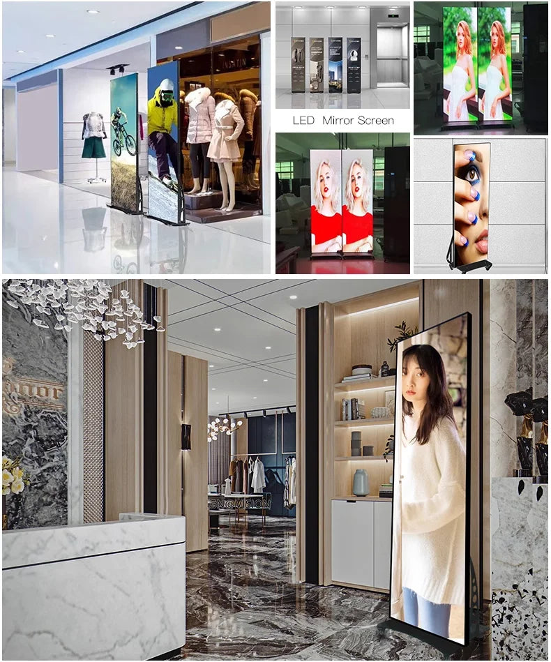 High Refresh Indoor GOB LED Poster Display Screen 640x1920mm High-Definition Multi-Unit Splicable for Business & Entertainment