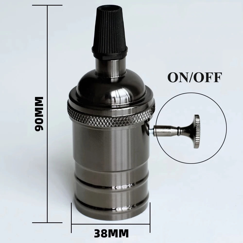 Lamp Holder Vintage Edison bulb E26 E27 Base Screw Bulb base Aluminum Light 110V 220V Socket Industrial Retro Pendant Lampholder