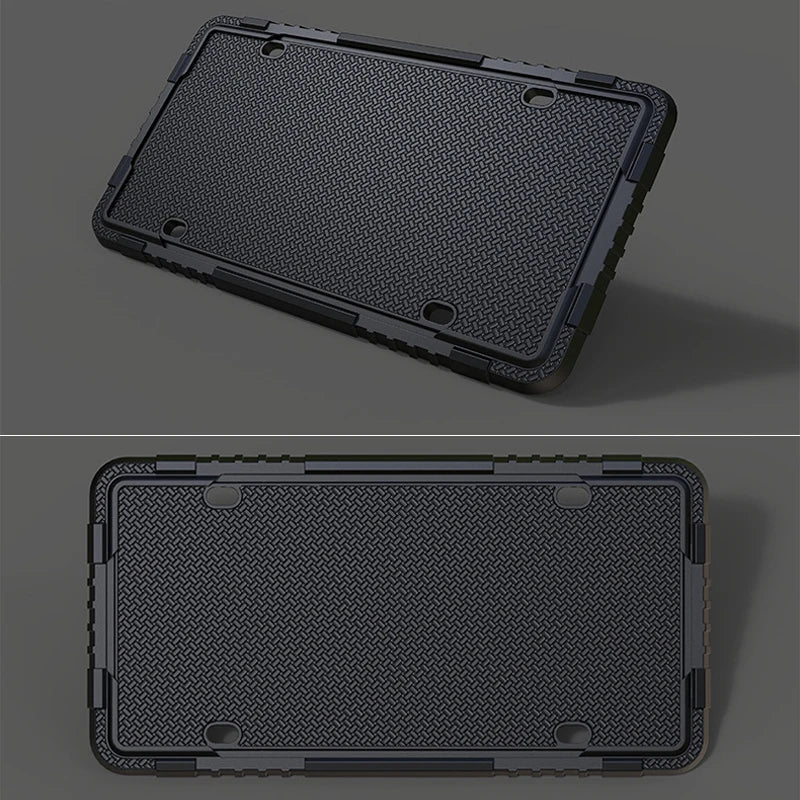 For Infiniti Car Silicone License Plate Frame Kit Detachable Waterproof Antirust Number Plates Holder Bracket for US Canada Auto