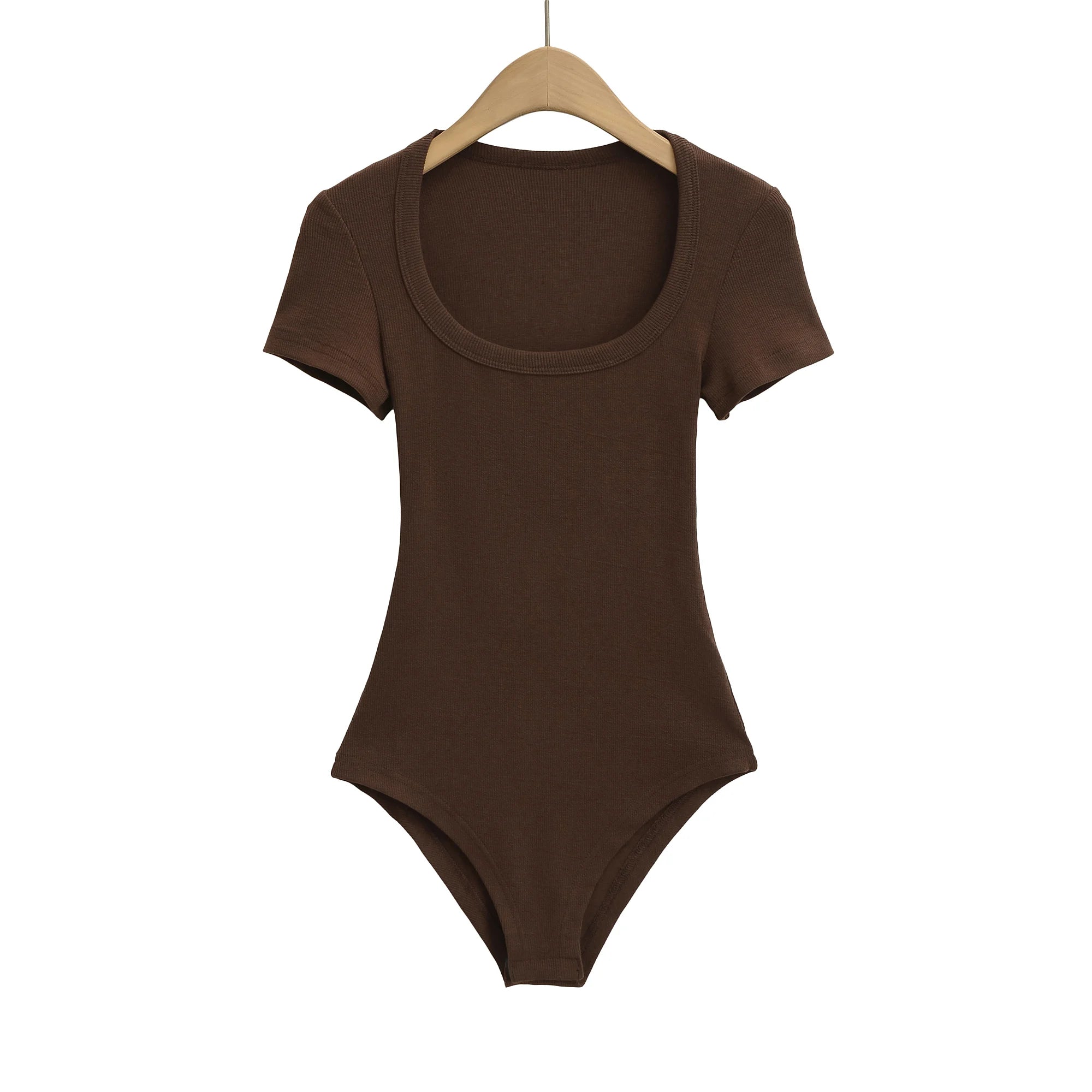 Slim Short Sleeve Women's Sexy Clothing Retro Jumpsuit Pullover Bodysuit Top Sexy Bodysuit